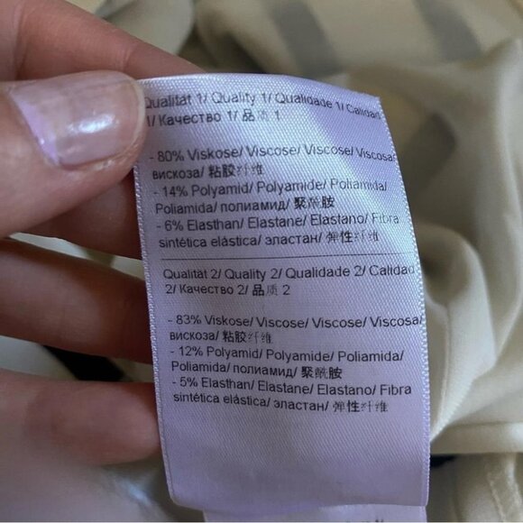 Escada Striped Dress Size 40 Bodycon Viscose Knit Corporate Chic - Picture 11 of 15